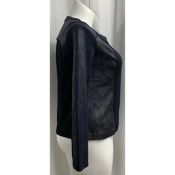 50% OFF Style & Co Jacket Side Zip Motto Vegan Leather Suede - Picture 4 of 8